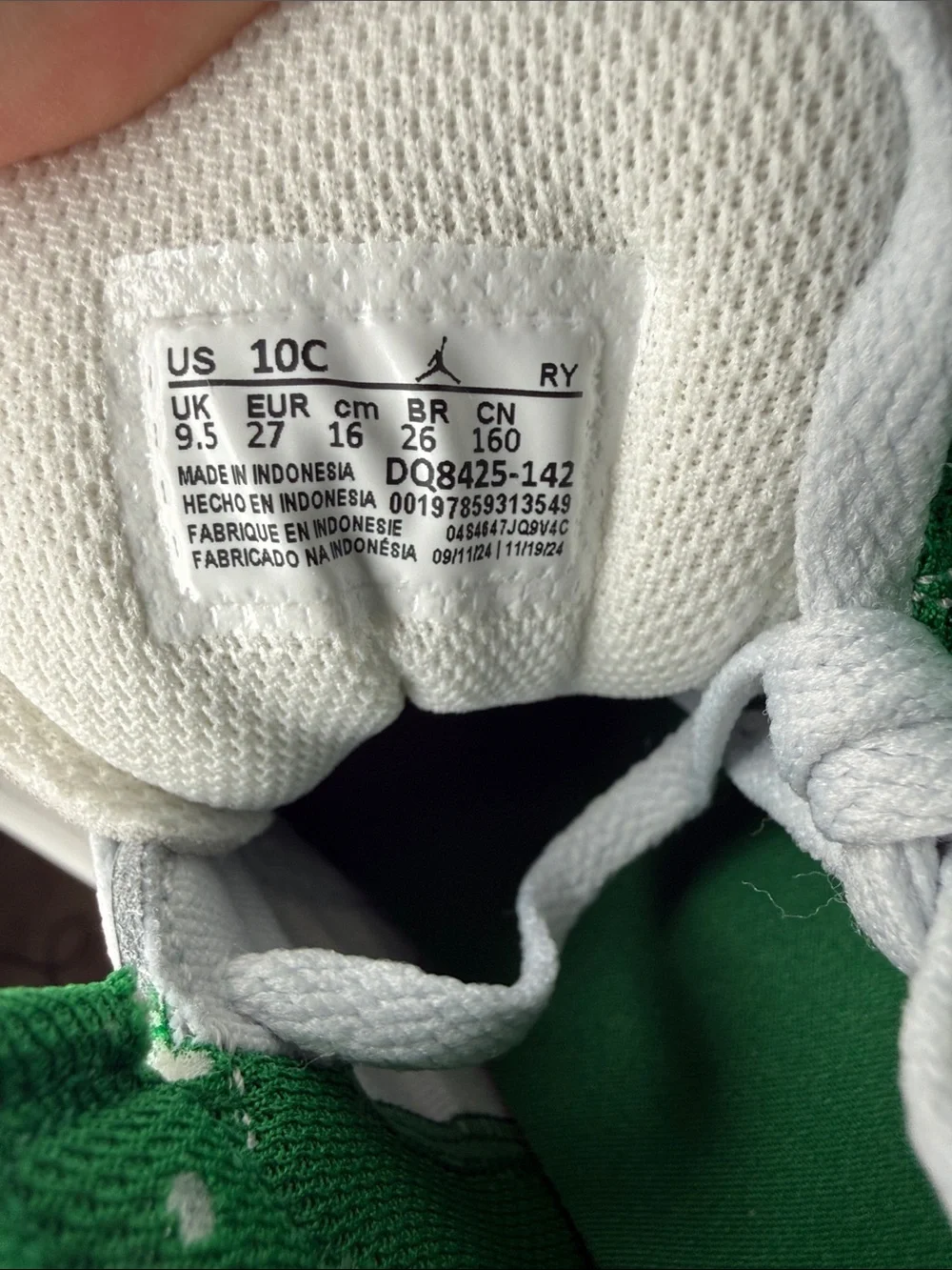 NWT- Jordan 1 Mid Summit White Pure Platinum Sail Pine Green (TD) - Toddler Shoe